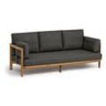 Weishäupl New Hampton 3er-Sofa Teak-Gestell mit pulverbeschichteten Metallwangen