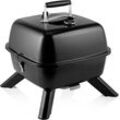 Tischgrill PRINCESS "112256", schwarz, B:41,5cm H:38,5cm T:38,5cm, Kontaktgrill_Standgrill_Tischgrill_Teppanyakigrill, mit Holzkohle oder elektrisch, Deckel mit Thermometer