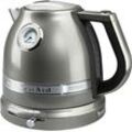 KITCHENAID Wasserkocher "5KEK1522EMS MEDALLION-SILBER", silber (medallion, silber), B:26,3cm H:21,8cm T:21cm, Wasserkocher