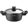Kochtopf PINTINOX "Pinti Power", grau (schwarz, edelstahlfarben), Ø:24cm, Töpfe, Fleischtopf Kochtopf Suppentopf, 2-lagige Antihaftbeschichtung, Induktion, inkl. Glasdeckel
