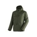 Funktionsjacke MAIER SPORTS "WOUT" Gr. 48, grün (moosgrün), Herren, 100% Polyester, Jacken, Herren Outdoor-Jacke, wind/wasserdicht, 2 RV-Taschen und Kapuze