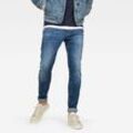 Slim-fit-Jeans G-STAR "Skinny", Herren, Gr. 30, Länge 32, blau (indigo aged), Denim/Jeans, Obermaterial: 91% Baumwolle, 7% Elastomultiester, 2% Elasthan, modisch, skinny fit lang, Jeans