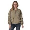 Cordjacke ZHRILL "ALBA", Damen, Gr. L, grün (grape leaf), Cord, Obermaterial: 100% Polyester, unifarben, casual, regular fit taillenbedeckt, ohne Ausschnitt, Jacken, mit Rippstruktur