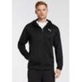 Kapuzensweatshirt PUMA "TRAIN ALL DAY PWRFLEECE FULL ZIP" Gr. XL, schwarz (puma schwarz), Herren, Fleece, Obermaterial: 100% Polyester, meliert, Sweatshirts