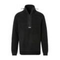 V-Ausschnitt-Pullover BOSS GREEN "Zartic" Gr. L, schwarz (schwarz001), Herren, Strick, Obermaterial: 63% Viskose, 25% Polyester, 12% Polyacryl, unifarben, Pullover, mit Reißverschluss