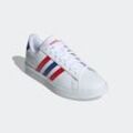 Sneaker ADIDAS SPORTSWEAR "GRAND COURT CLOUDFOAM COMFORT" Gr. 37, weiß (cloud weiß, semi lucid blau, better scarlet) Schuhe Design auf den Spuren des adidas Superstar