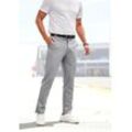 Stretch-Hose JOHN DEVIN "regular-fit" Gr. 32, Länge 30, grau (grau meliert), Herren, Obermaterial: 67% Viskose, 29% Polyamid, 4% Elasthan, unifarben, Hosen, bequeme Hose aus elastischer Qualität