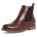 Chelseaboots TAMARIS Gr. 36, braun (muskat), Damen, Leder, Schuhe, im klassischen Look, Topseller