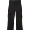 TOM TAILOR Jungen Gerader Cargo Jogger, schwarz, Uni, Gr. 152