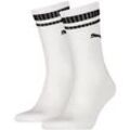 PUMA Unisex Sport-Socken, Vorteilspack - Crew Heritage, Pack, Tennis, Frottee-Sohle, Streifen Weiß 39-42 8er Pack (4x2P)