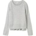 TOM TAILOR Damen Strickpullover mit Struktur, grau, Uni, Gr. XL