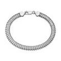 Armband GIORGIO MARTELLO MILANO "Geflochtene Fantasiekette, massiv, Silber 925" Gr. 21 cm, Silber 925 (Sterlingsilber), silberfarben (silber) Damen Armbänder