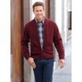 Strickjacke CLASSIC, Herren, Gr. 48, rot (dunkelrot), 50% Polyacryl, 50% Wolle, unifarben, Strickjacken