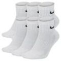 Nike Everyday Cushioned Trainings-Knöchelsocken (6 Paar) - Weiß