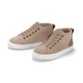 Gefütterter Veloursleder-Sneaker - Beige - Gr.: 38