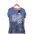 Superdry Damen T-Shirt, blau, Gr. 42