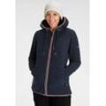 Fleecejacke POLARINO Gr. 42, blau (marine), Damen, Fleece, Obermaterial: 100% Polyester, Jacken, für kalte Tage, aus Fleece, modischer Stil