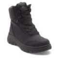 Schnürboots ROXY "KARMEL", Damen, Gr. 36, schwarz (anthrazit, schwarz), Synthetik, unifarben, sportlich, Schuhe, Winterstiefel, Schnürstiefel, Winterschuhe, gefüttert