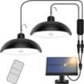 Memkey - Solarlampe für den Außenbereich, 78 LEDs, 4 Modi, Solarlampe mit Bewegungsmelder, Fernbedienung, 360° verstellbares Solarpanel, 3