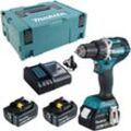 Makita - Akku-Bohrschrauber 18V DDF484RT3J mit 3x 5,0 Ah Akkus + Lader im makpac