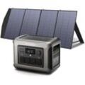 Allpowers - R1500 Tragbare Powerstation mit 200W Solarpanel, 1152Wh LiFePO4 Batterie mit 1800W ac Ausgang Solargenerator, 43dB Leise Betrieb Mobile