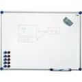 Whiteboard 2000 MAULpro, weiß kunststoffbeschichtet, magnethaftend, Rahmen silber, B 1200 x H 900 mm + 15-teiliges Zubehör-Set