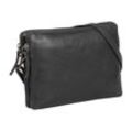 Umhängetasche MUSTANG "Catania Shoulderbag" Gr. B/H/T: 20cm x 16cm x 4cm, schwarz, Damen, Leder, Taschen, mit abnehmbaren Umhängeriemen