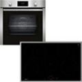 A (A+++ bis D) NEFF Backofen-Set "BX38I" Herdsets grau (edelstahl)