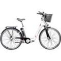 E-Bike ZÜNDAPP "Z517" Gr. 48, weiß (weiß, beere), E-Bikes, 48cm, 28 Zoll (71,12cm), E Bike Damenfahrrad 28 Zoll 155 - 190 cm mit 7 Gang Nabenschaltung