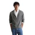 Cardigan MARC O'POLO DENIM "aus softem Bio-Baumwoll-Mix" Gr. L, grau (grey) Herren Strickjacken