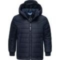 Winterjacke RAGWEAR "Coolio", Jungen, Gr. 128, blau (navy), Außenmaterial: 100% Polyester, Innenfutter: 100% Polyester, Wattierung: 100% Polyester, casual, gerade hüftbedeckend, hoch geschlossener Ausschnitt, Langarm Ärmel ohne Ärmelschlitz elastischer Bund mit Windstopper, Jacken, Gesteppte Winter-Outdoorjacke mit Kapuze