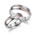 Verlobungsring MARRYA "Edelstahl Ringe Trauringe Eheringe Partnerringe" Gr. 48, rosa (damen ring, silber, rosé), Fingerringe, Damen, 48, Edelstahl