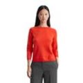 Strickpullover MARC O'POLO "aus softem Baumwolle-Schurwolle-Mix" Gr. M, rot Damen Pullover