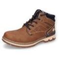 Schnürboots DOCKERS BY GERLI, Herren, Gr. 45, braun (cognac), Lederimitat, casual, Schuhe, Trekking Stiefel, Workerboots, Winterstiefel mit Dock-Tex