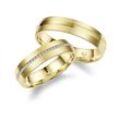 Verlobungsring MARRYA "Edelstahl Ringe Trauringe Eheringe Partnerringe" Gr. 48, gold (damen ring, gold), Fingerringe, Damen, 48, Edelstahl