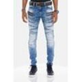 Slim-fit-Jeans CIPO & BAXX "Jeans" Gr. 30, Länge 34, blau Herren Jeans im stylischen Look in Slim Fit, CD-505