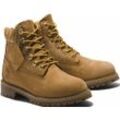 Schnürboots TIMBERLAND "6 In Premium WP Boot" Gr. 36, gelb (wheat), Damen, Leder, Schuhe, Winterstiefel, Schnürstiefel, Winterschuhe, wasserdicht