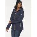 Softshelljacke POLARINO Gr. 40, blau (marine), Damen, Obermaterial: 94% Polyester, 6% Elasthan. Innenseite: 100% Jacken Softshelljacke, für den Übergang, aus Softshell, wasserabweisend, winddicht