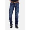 Slim-fit-Jeans CIPO & BAXX "Jeans" Gr. 30, Länge 34, blau (dunkelblau) Herren Jeans