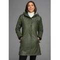 Regenjacke POLARINO Gr. 36, grün (khaki), Damen, Obermaterial: 100% Polyurethan. Futter: 100% Polyester, Jacken, wasserdicht, winddicht, mit Kapuze, 2-Wege-Reißverschluss