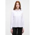 Longbluse ETERNA "LOOSE FIT", Damen, Gr. 36, weiß, 79% cotton, 3% Elasthan, 18% Polyamid, klassisch, Blusen