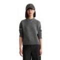 Strickpullover MARC O'POLO DENIM Gr. M, grau (dark shadow melange) Damen Pullover Kuschelig weich und herrlich warm