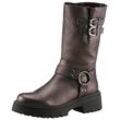 Bikerboots GABOR Gr. 39, braun (bronzefarben) Damen Schuhe Blockabsatz, Plateau, Stiefelette, Kurzstiefel mit Best Fitting