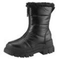 Winterboots BUFFALO "ASPHA QUILT ZIP VEGAN" Gr. 39, schwarz, Damen, Nylon, Schuhe, Schlupfboots, Winterstiefelette, Snowboot mit Warmfutter