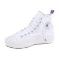 Plateausneaker CONVERSE "CHUCK TAYLOR ALL STAR MOVE CANVAS PLATFORM HI" Gr. 37,5, weiß, Textil, Schuhe