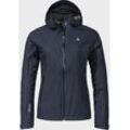 Outdoorjacke SCHÖFFEL "3L Jacket Begoro L", Damen, Gr. 34, blau (8820, blau), Oberstoff: Aussenseite 100% Nylon Innenseite 100% Polyester ( Membran Polyurethan), sportlich, regular fit, hoch geschlossener Ausschnitt, Langarm, Jacken