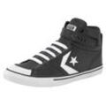 Sneaker CONVERSE "PRO BLAZE STRAP LEATHER" Gr. 37, schwarz-weiß (schwarz, weiß), Leder, Schuhe Sneaker high Sneakerboots Skaterschuh