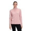 Strickpullover BETTY BARCLAY "Betty Barclay Strickpullover mit Stehkragen", Damen, Gr. 40, rosa (pale mauve melange), Strick, Obermaterial: 50% Viskose, 27% Polyamid, 23% Polyester., casual, figurumspielend lang, Langarm, Pullover, Material