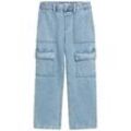 TOM TAILOR Jungen Baggy Cargo Jeans, blau, Uni, Gr. 110