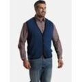 Strickweste CHARLES COLBY "Strickweste DUKE KALMAN" Gr. XXL, blau (blau gemustert) Herren Westen